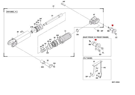 Cavilha Cilindro Inclinação - <p>Cavilha Cilindro Inclinação Toyota s/8</p><p>FG/FD  15-35</p>